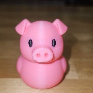 3D Printed Pig Duck Figurine Nwot